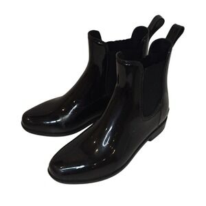 Lauren by Ralph Lauren Womens Chelsea Rubber Short Rain Boots‎ Black - Size 9B